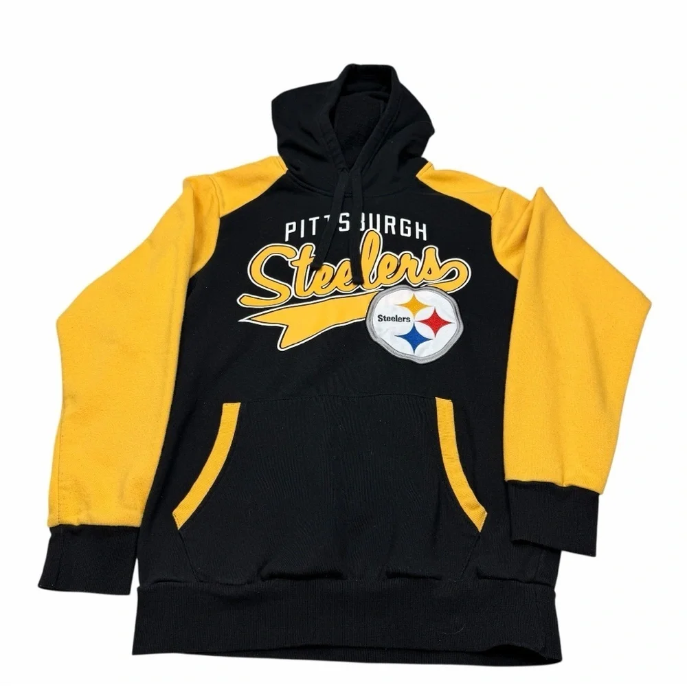 NFL Pittsburgh Steelers Black and Yellow Hoodie - Picture 1 of 9